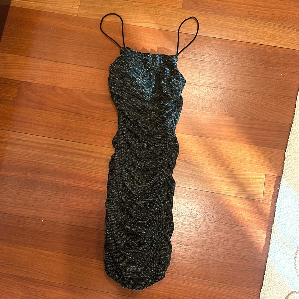 Princess Polly Sparkly Black Mini Dress